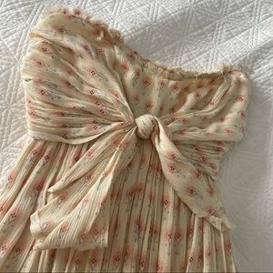 Free People Floral Strapless Mini Dress